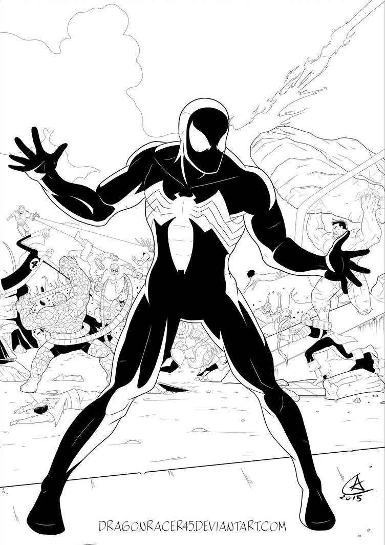 Spiderman Black Suit Drawing at Explore collection