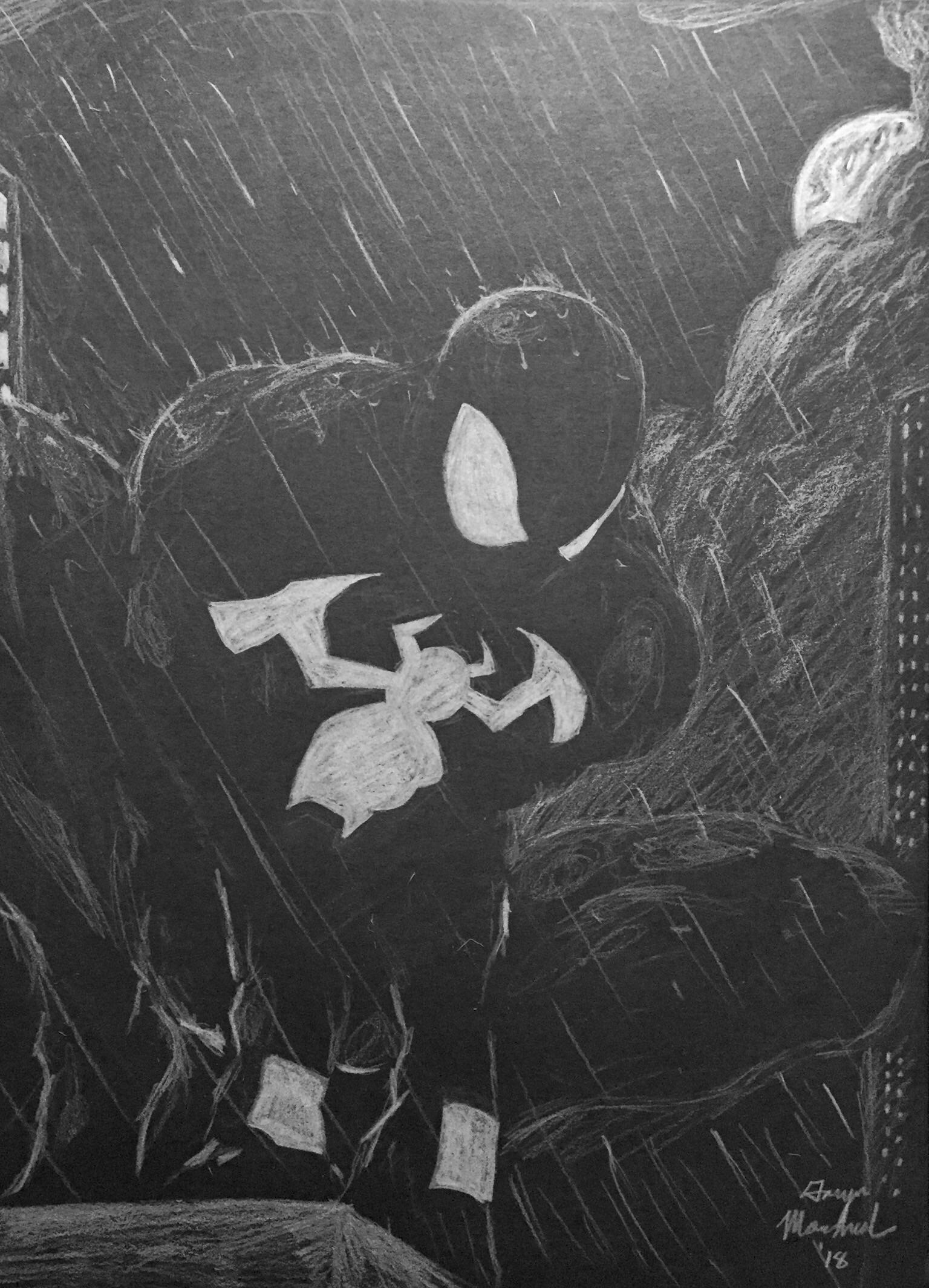 1536x2128 Trying My Hand - Spiderman Black Suit Drawing