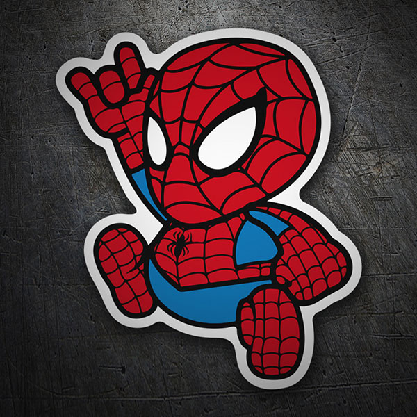 600x600 Sticker Spiderman Cartoon - Spiderman Cartoon Drawing