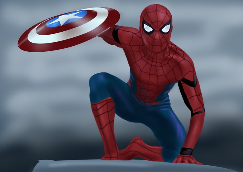 800x566 learn how to draw spiderman from captain america civil war - Spiderman Civil War Drawing