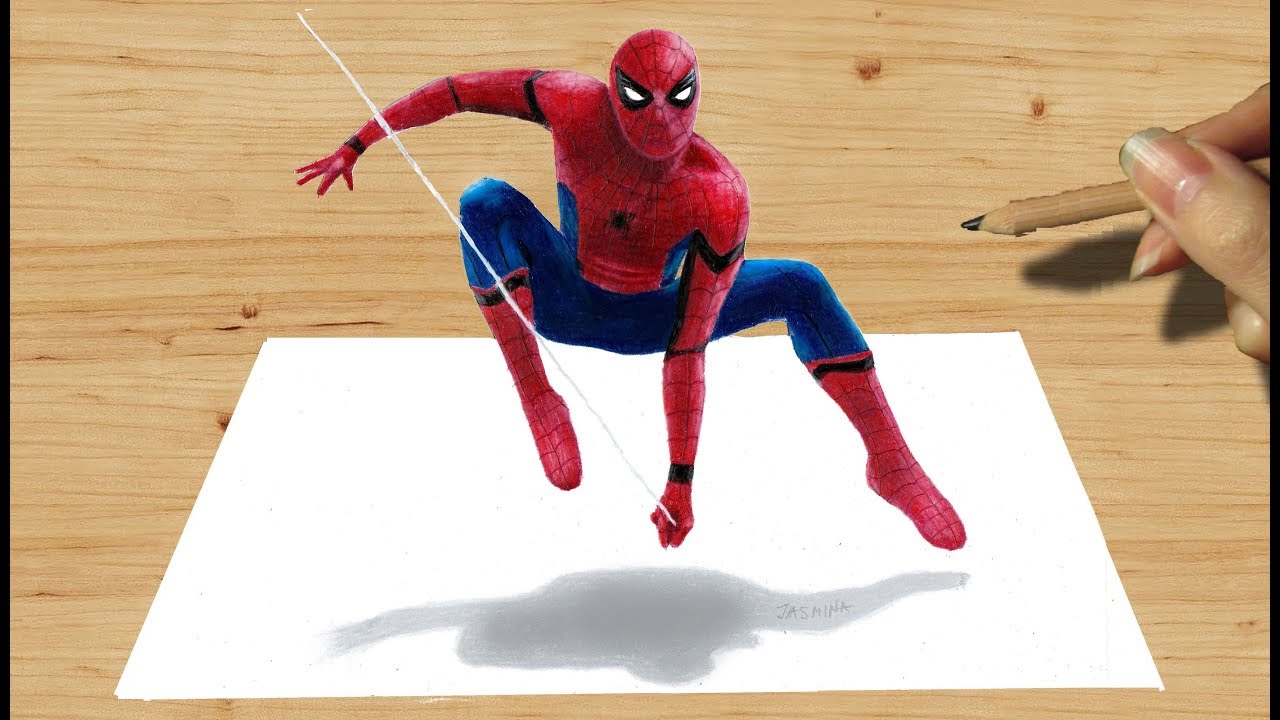 1280x720 Pencil Drawing Spider Man New Costume In Captain America - Spiderman Civil War Drawing