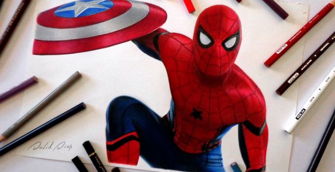 682x351 speed drawing spider man civil war - Spiderman Civil War Drawing