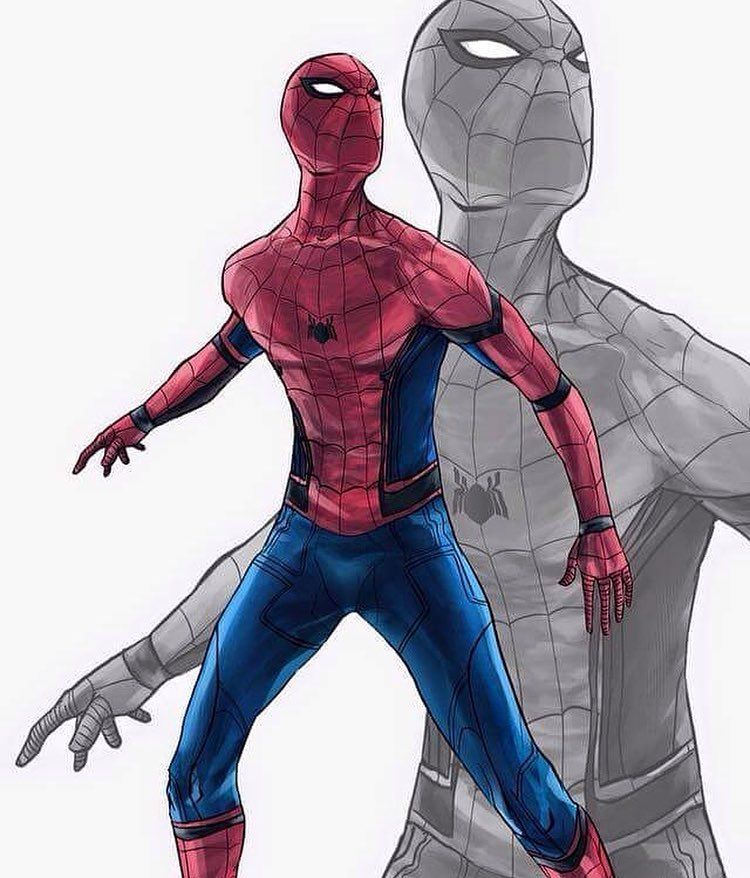 750x878 Spider Man - Spiderman Civil War Drawing