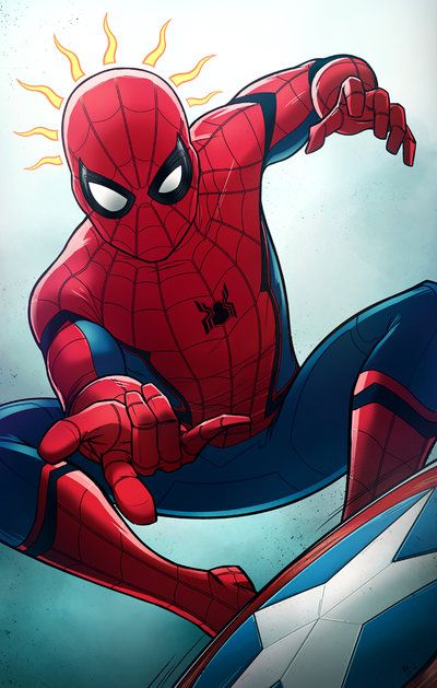 400x629 Spider Man - Spiderman Civil War Drawing