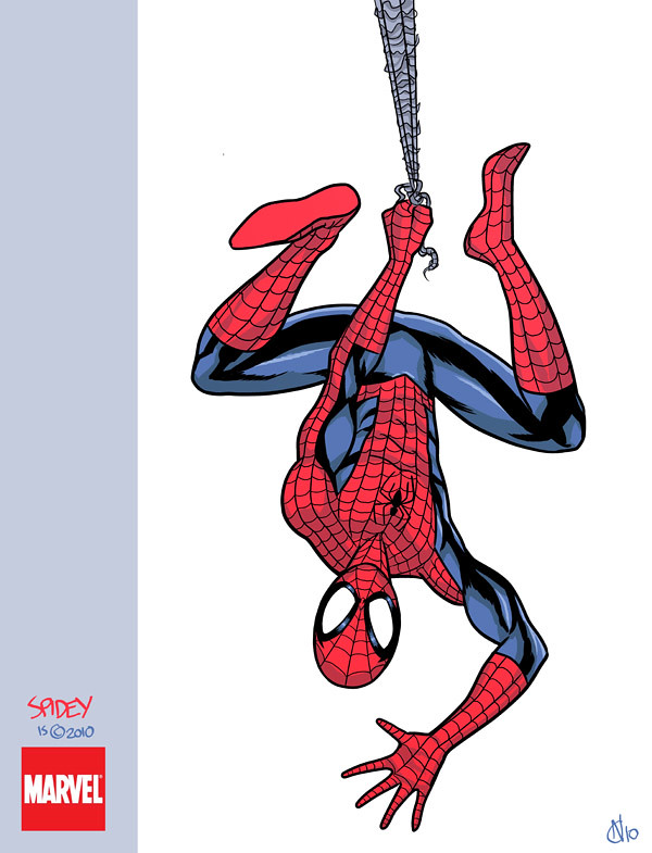 600x785 Neill's Blog Several Drawings Of Spider Man And The Hulk - Spiderman Comic Drawing