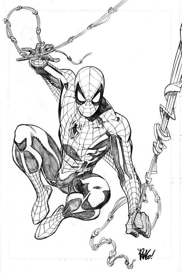 601x900 sketch spidey swing marvel drawings, spiderman drawing - Spiderman Comic Drawing
