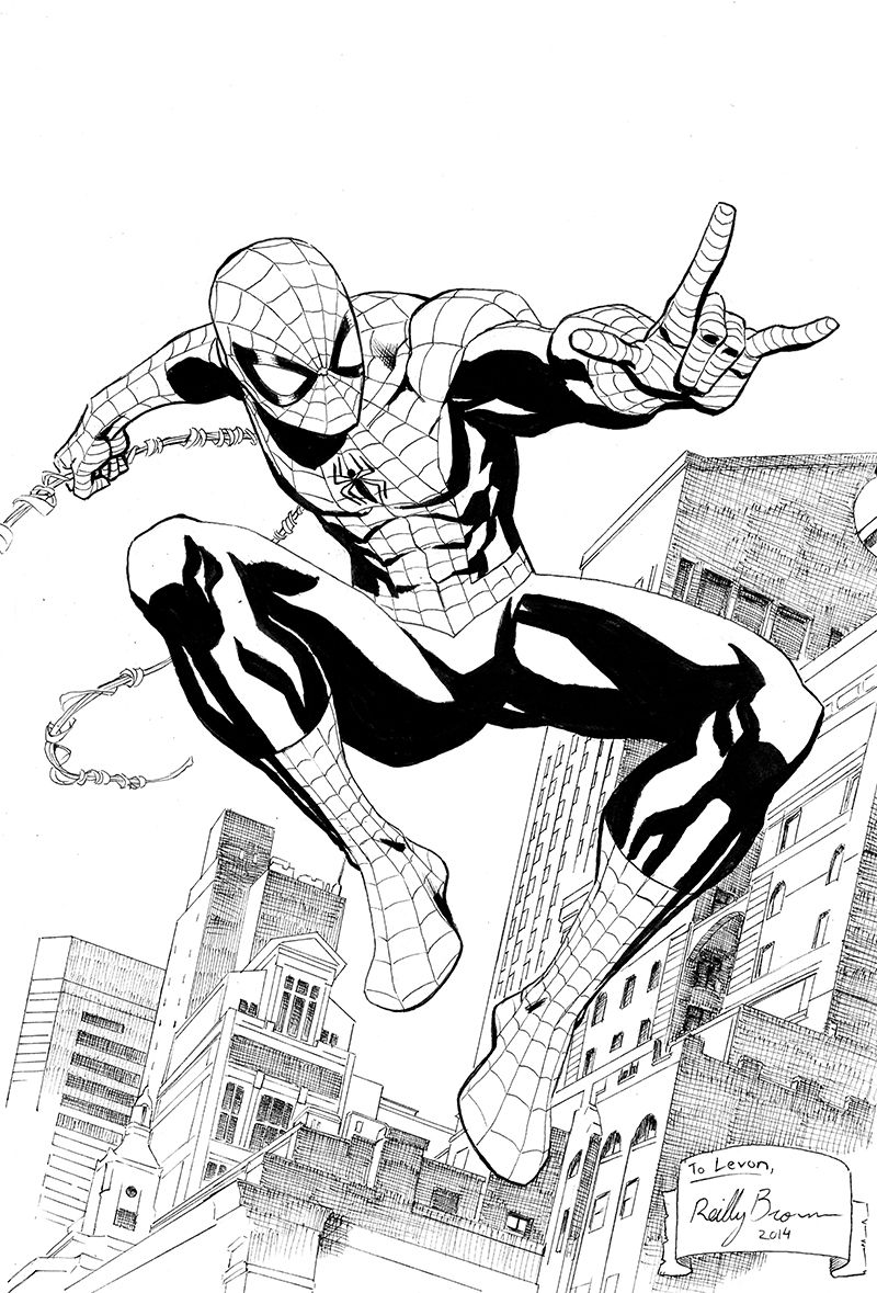 800x1179 Reillybrown Here's A Drawing Of Spider Man I - Spiderman Comic Drawing