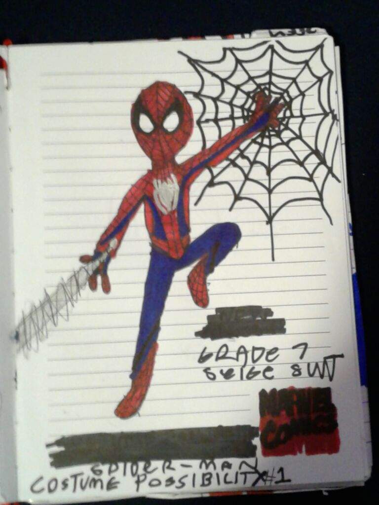 768x1024 literally every single spider man costume drawing i did throughout - Spiderman Costume Drawing
