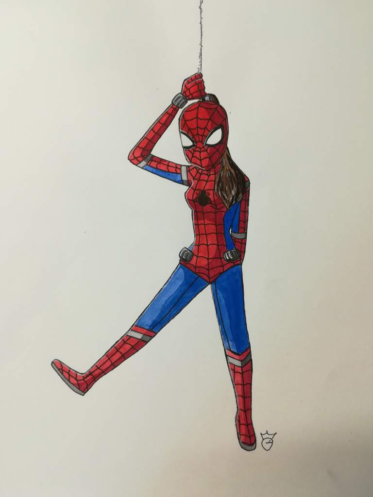 768x1024 three drawings of spiderman homecoming female version homecoming - Spiderman Costume Drawing