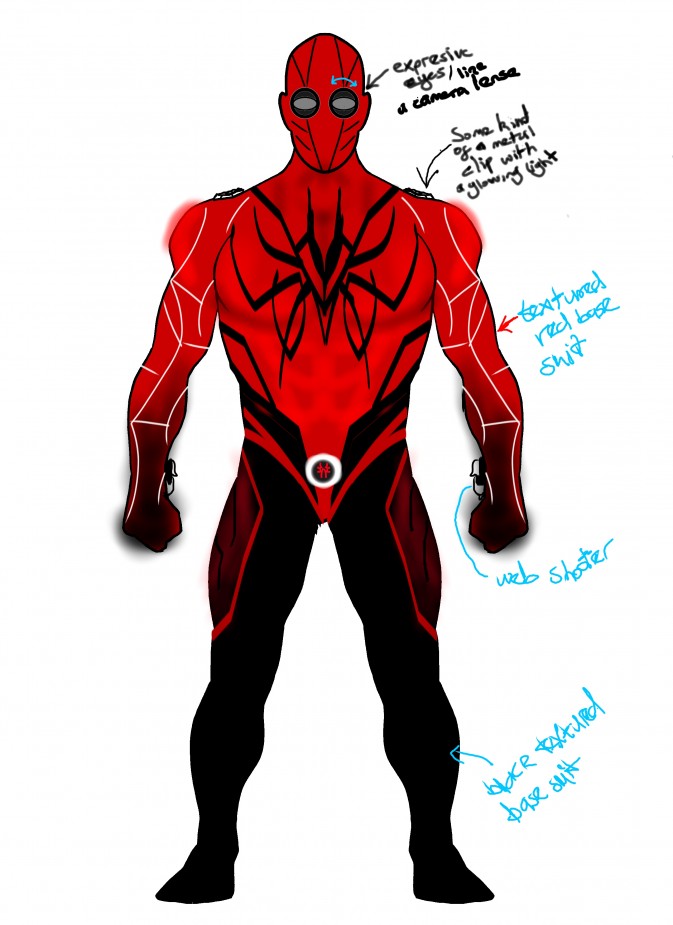 673x925 Will The New Spider Man Have A New Look - Spiderman Costume Drawing