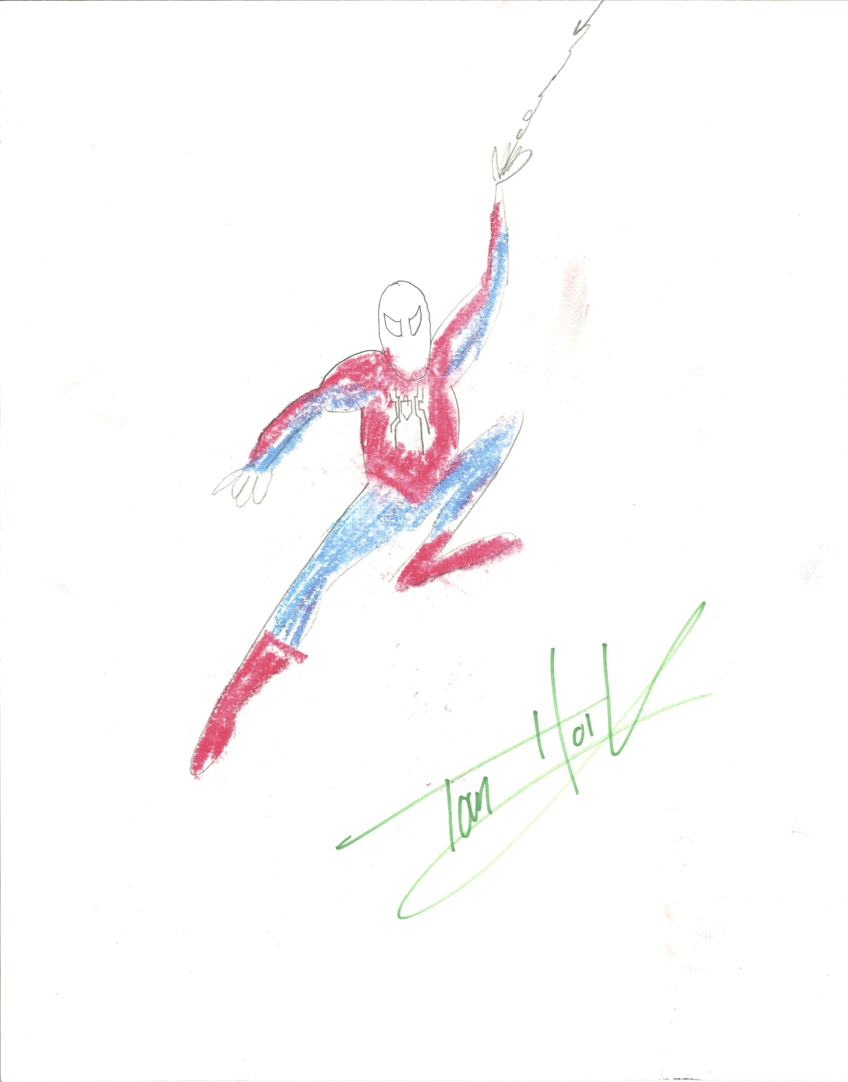 1650x2106 Charitybuzz Drawing Of Spider Man - Spiderman Drawing