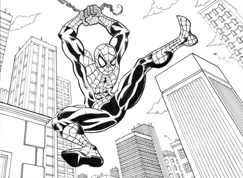 500x368 How To Draw Spiderman Part - Spiderman Drawing