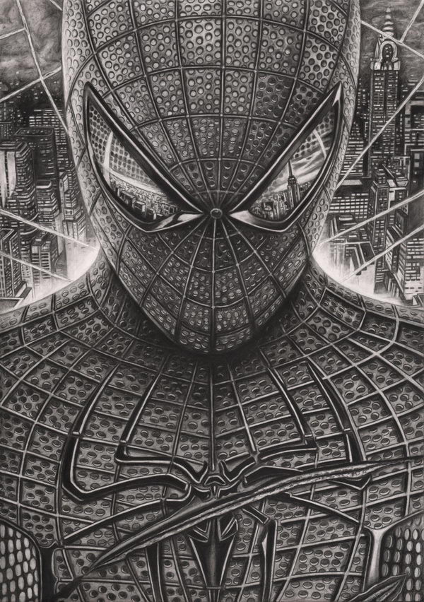 600x852 Cool Spiderman Drawings - Spiderman Drawing