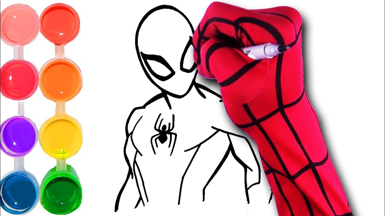1280x720 How To Draw Color Spiderman - Spiderman Drawing