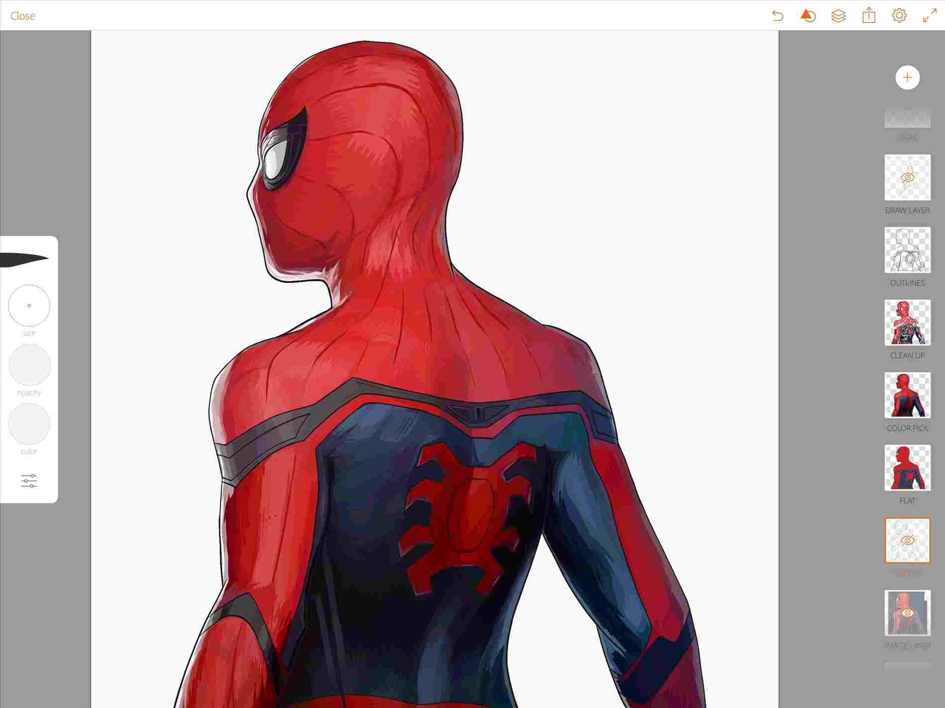 Spiderman Drawing Color at PaintingValley.com | Explore collection of ...