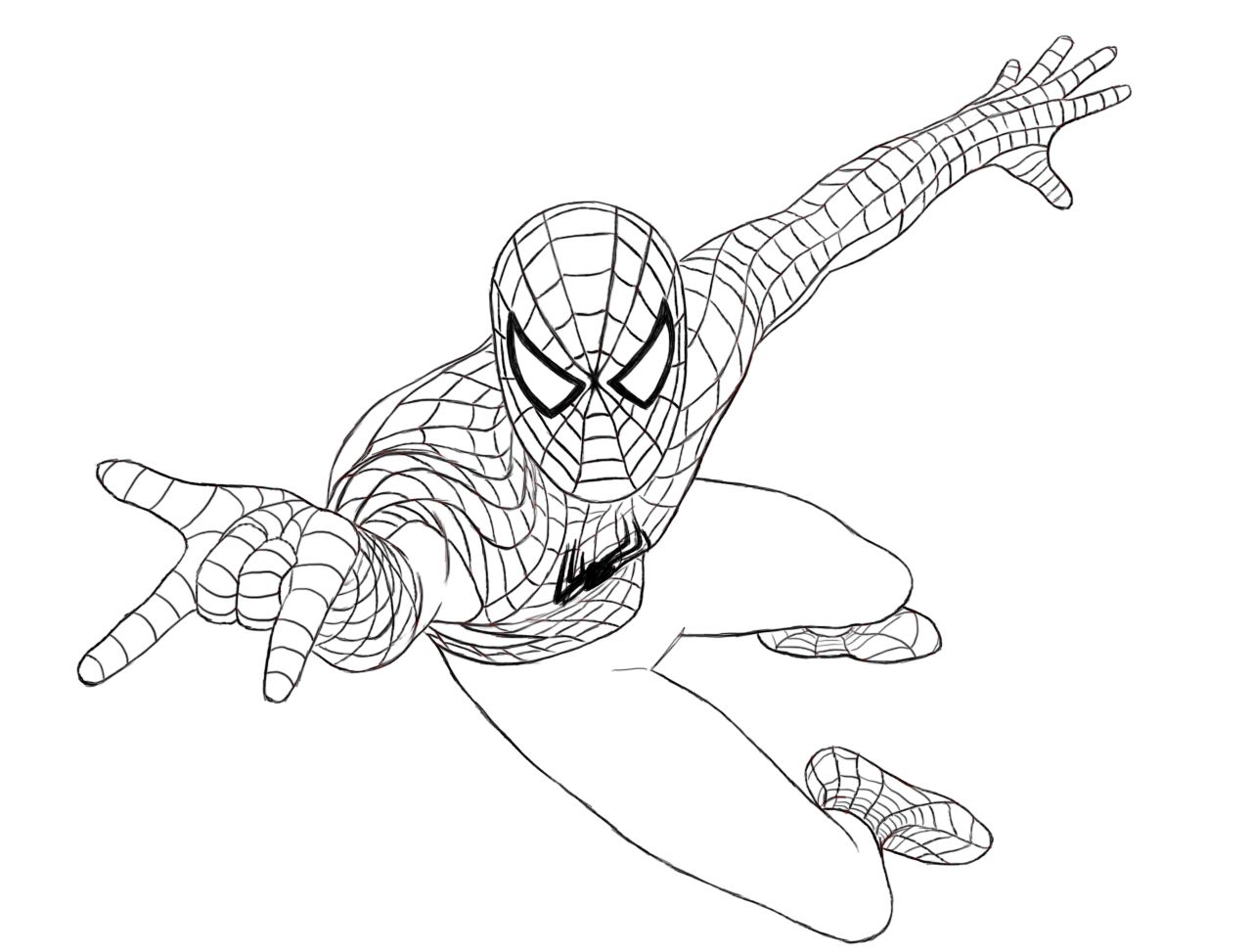 1280x973 how to draw spiderman art fun for the kids spiderman coloring - Spiderman Drawing For Kids