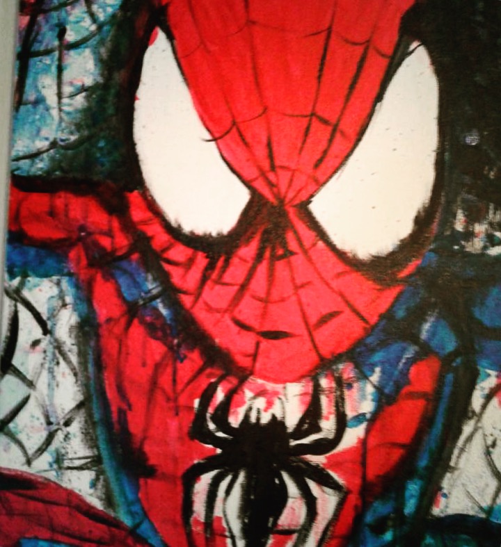 720x787 Kids Paint Party! Spiderman - Spiderman Drawing For Kids
