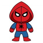 150x150 soar easy spiderman drawing how to draw cute step - Spiderman Drawing For Kids