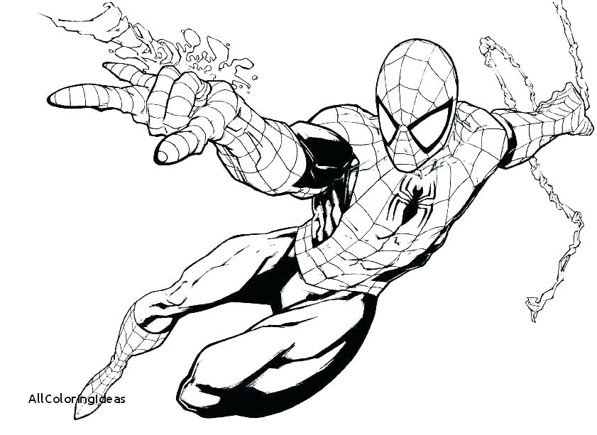 841x613 Spider Man Colouring Pages Coloring - Spiderman Drawing For Kids