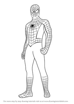 236x333 Best How To Draw Spiderman Images Drawings, Cool Drawings, Draw - Spiderman Drawing For Kids