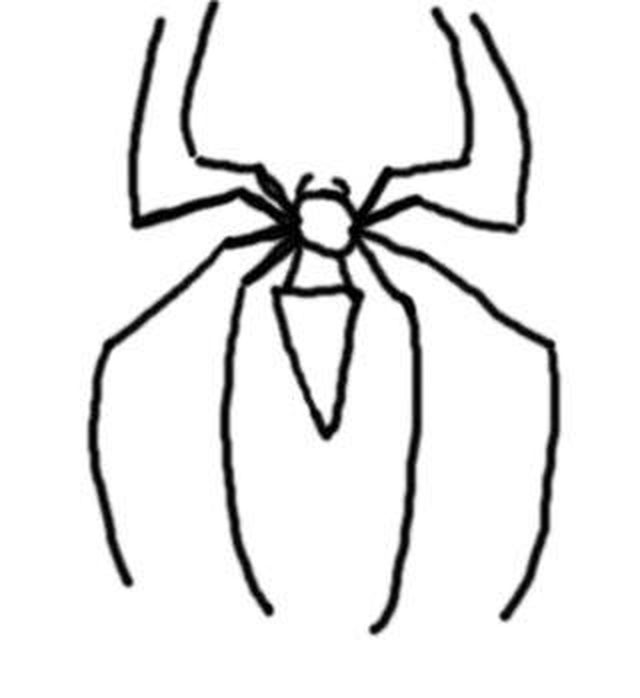 640x698 How To Draw A Spiderman Logo - Spiderman Drawing Images