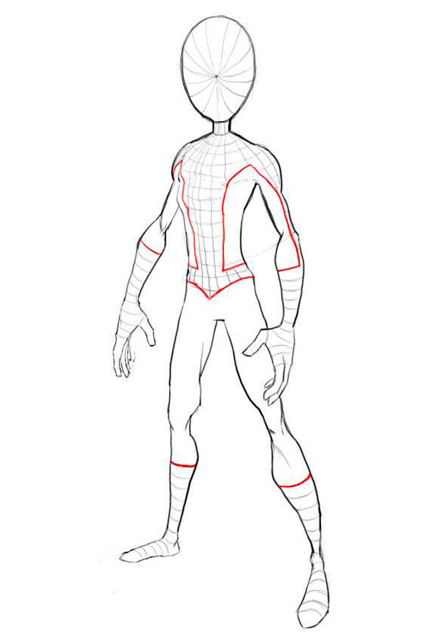 600x897 How To Draw Spiderman - Spiderman Drawing Images