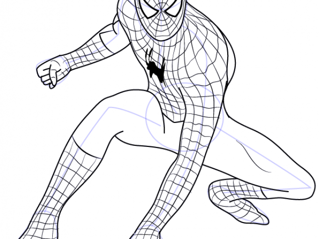 640x480 Spiderman Drawing Easy - Spiderman Drawing Images