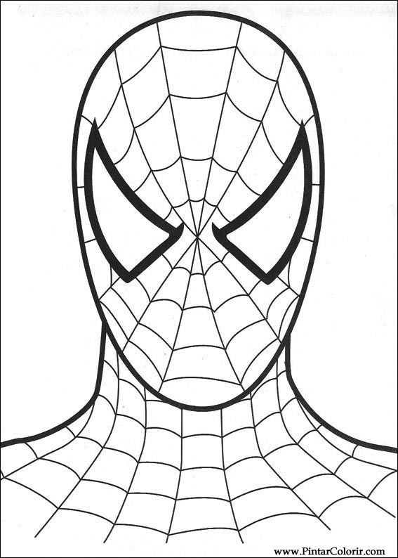 567x794 Drawings To Paint Colour Spiderman - Spiderman Drawing Images