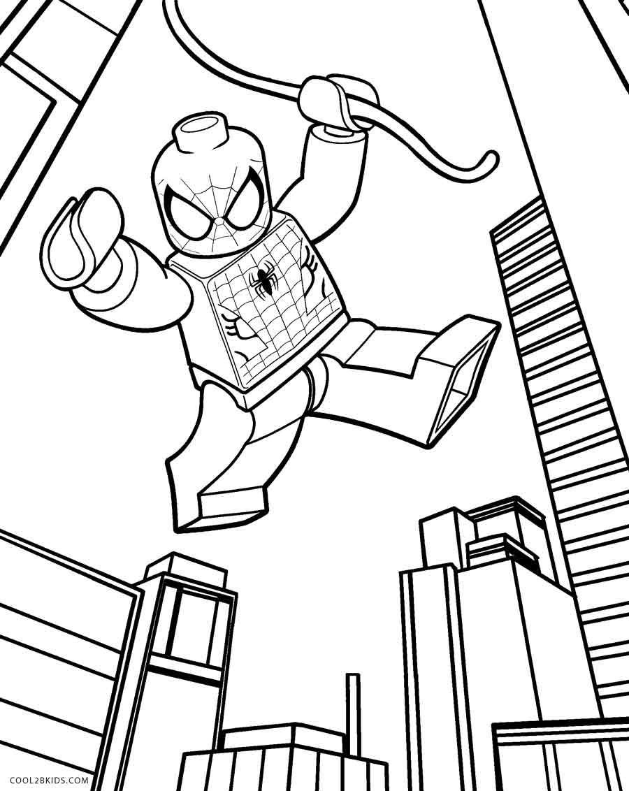 900x1132 Lego Spiderman Coloring Pages With Colouring Pics Also Painting - Spiderman Drawing Pages