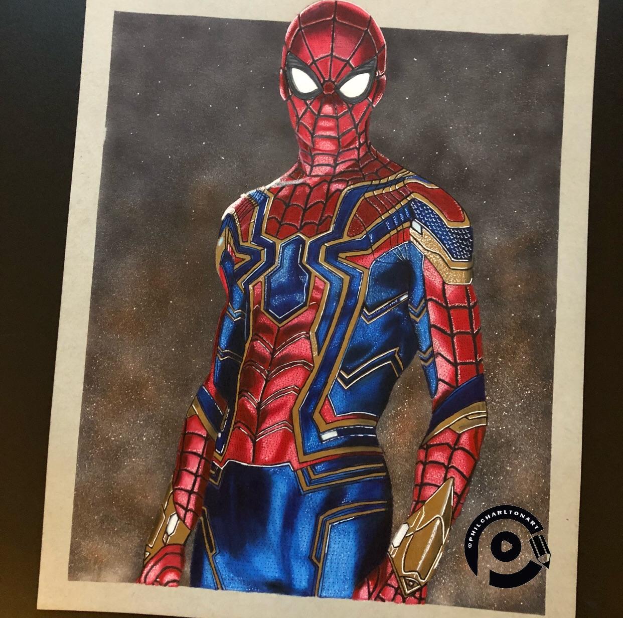 1242x1232 my spiderman drawing! enjoyed doing this one prisma colour - Spiderman Drawing Pencil