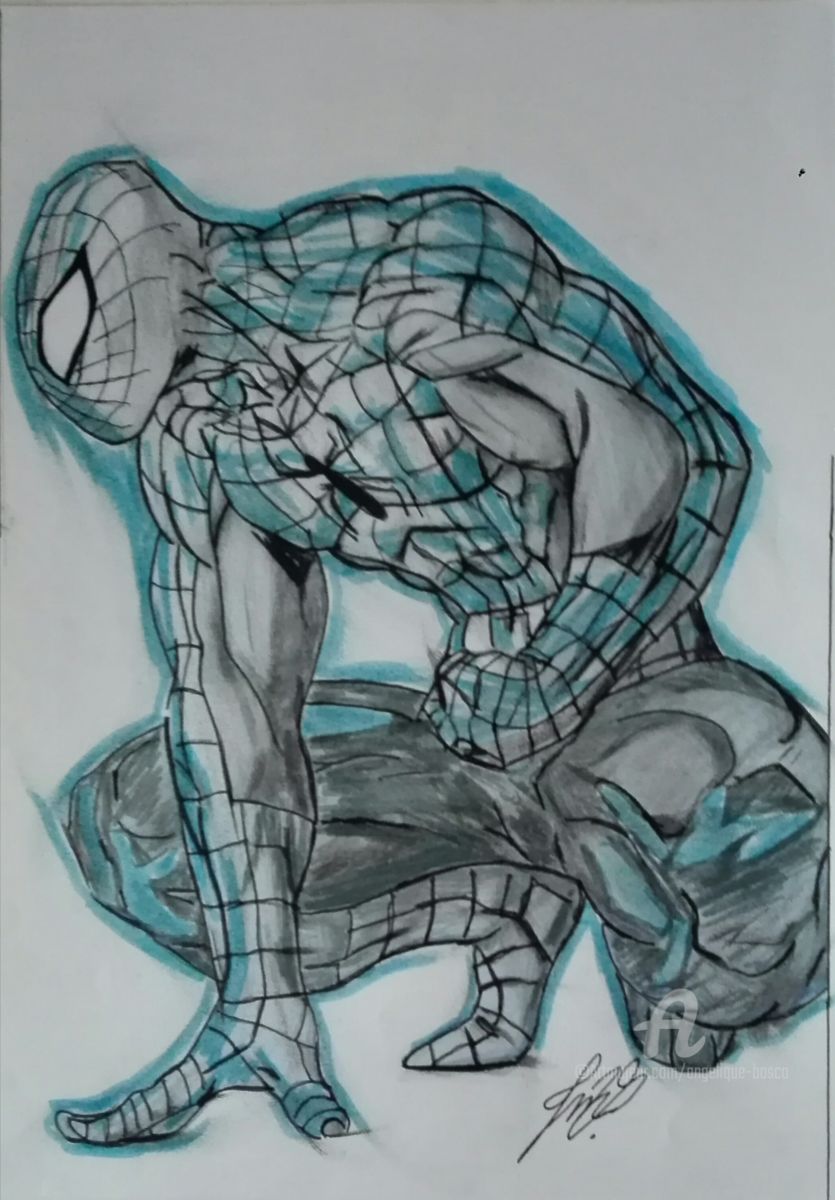835x1200 Spiderman Painting - Spiderman Drawing Pencil