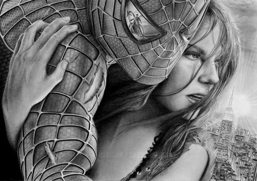 500x352 Drawing Pencil Via Facebook On We Heart It - Spiderman Drawing Pencil