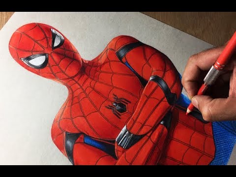 480x360 Drawing Spiderman Homecoming - Spiderman Drawing Pictures