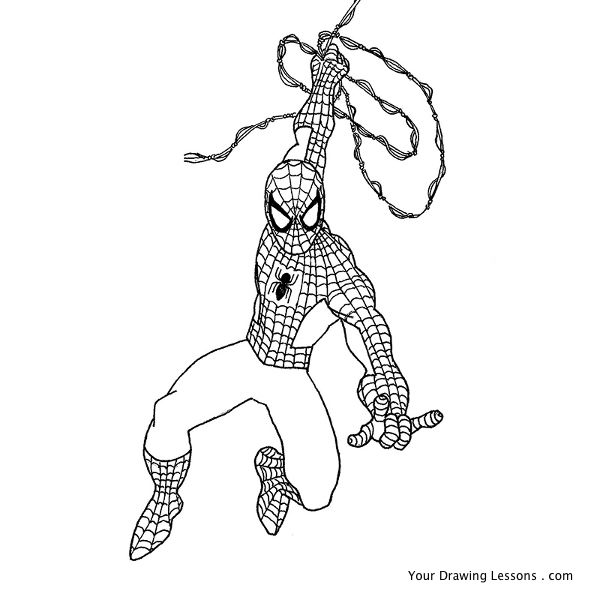 600x600 How To Draw Spider Man Your Drawing Lessons - Spiderman Drawing Pictures