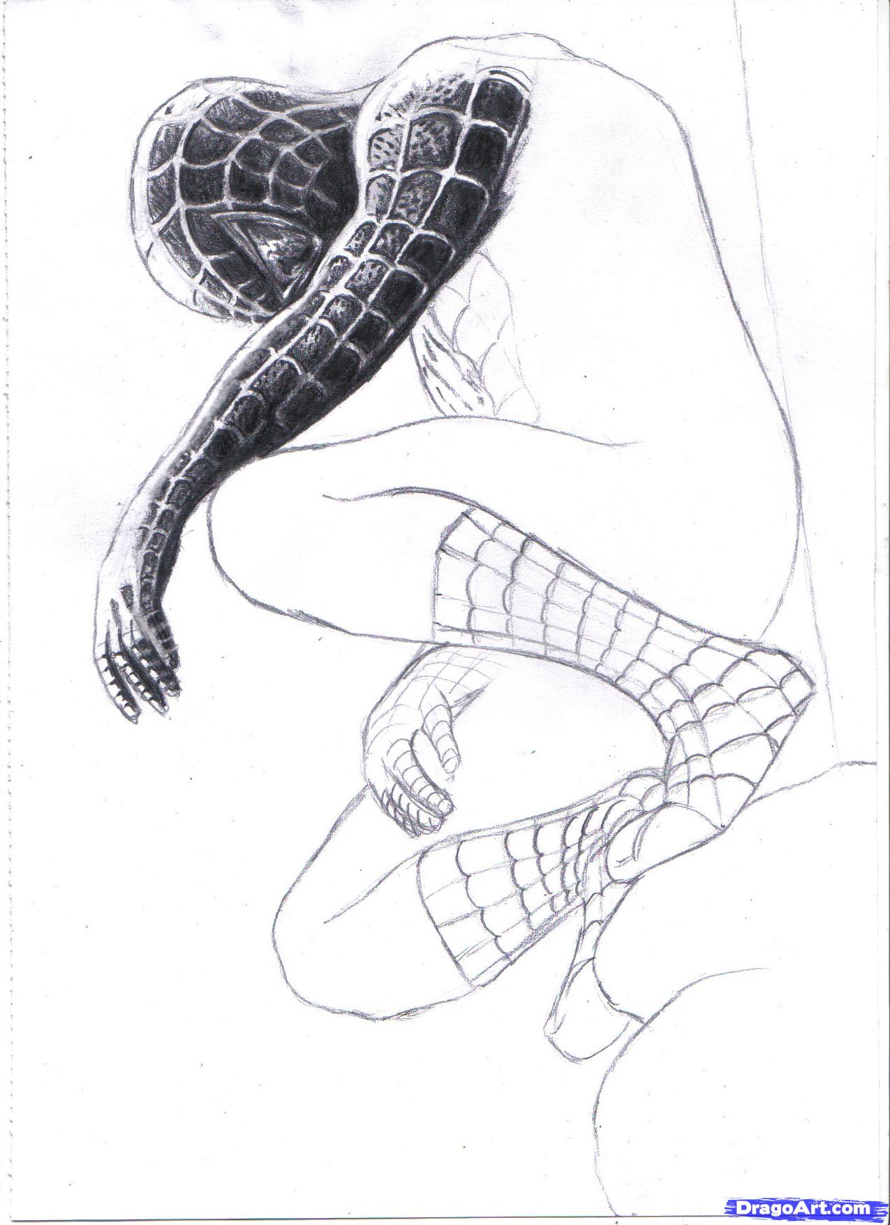 1275x1754 how to draw black spiderman, black spiderman, step - Spiderman Drawing Pictures