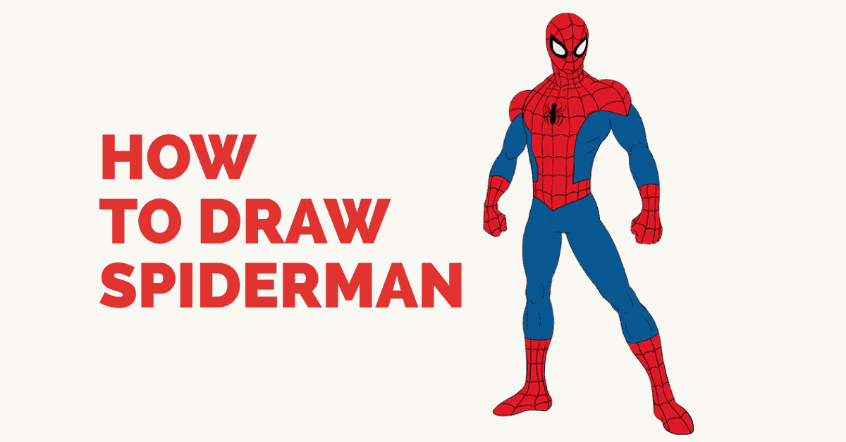 1200x628 How To Draw Spiderman Easy Drawing Guides - Spiderman Drawing Pictures
