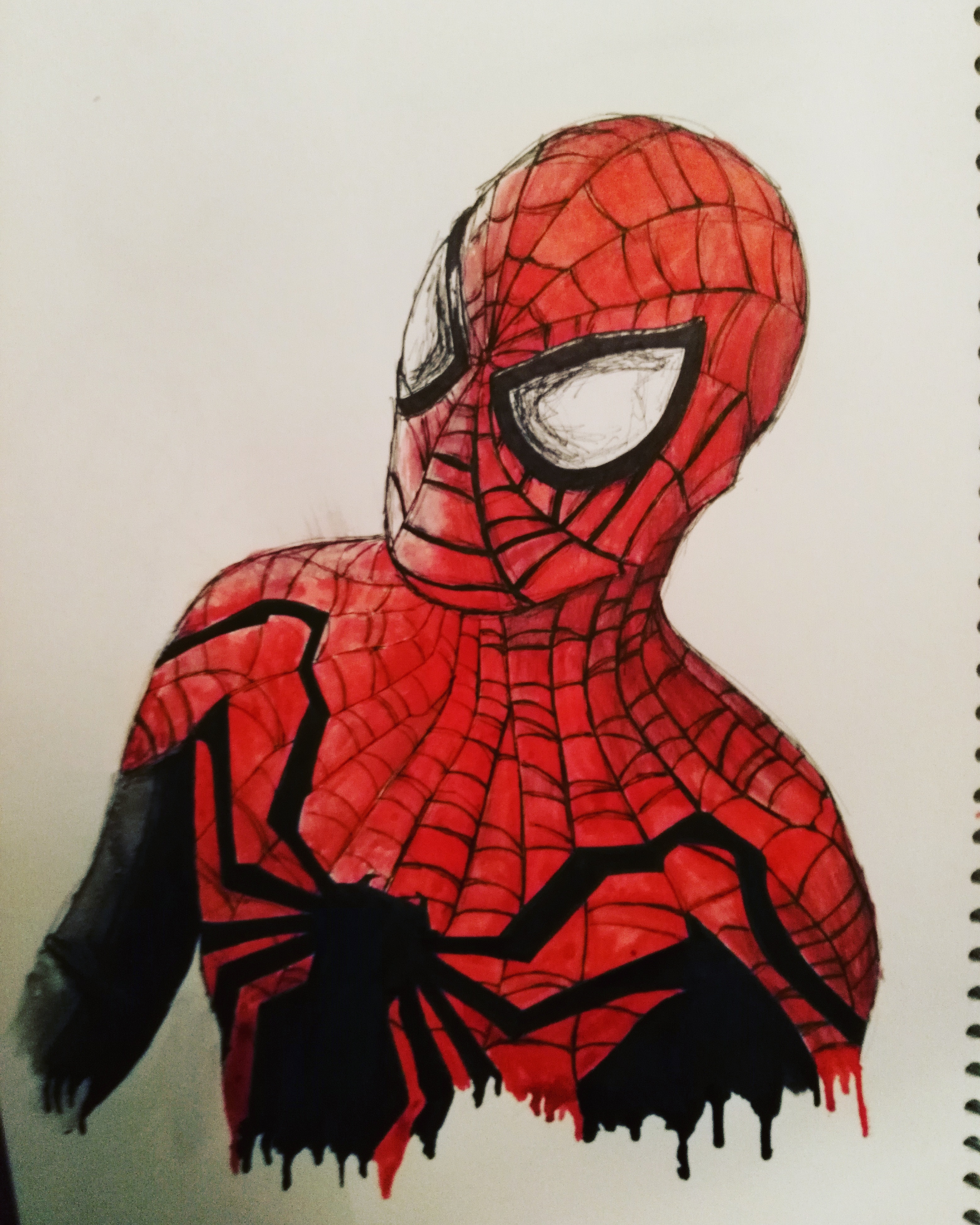 3120x3900 Superior Spider Man Drawing I Did Spiderman - Spiderman Drawing Pictures