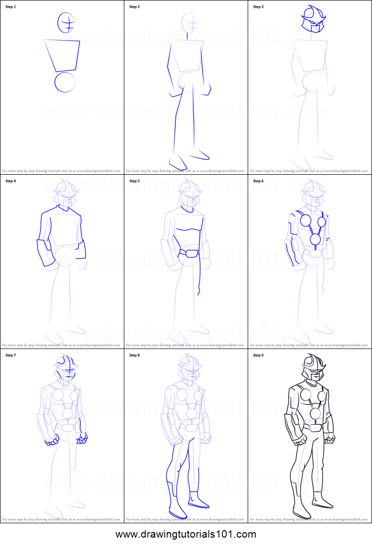 751x1107 How To Draw Nova From Ultimate Spider Man Printable Step - Spiderman Drawing Step By Step