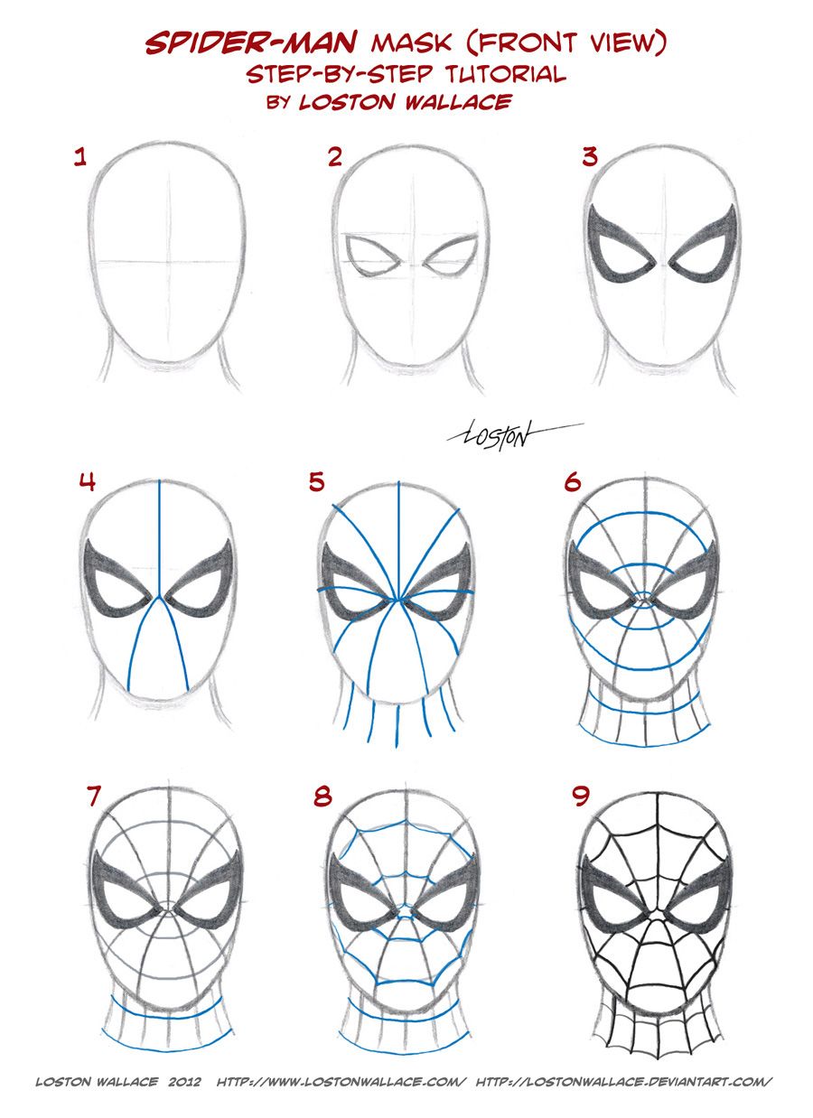900x1238 Spiderman No Mask - Spiderman Drawing Step By Step