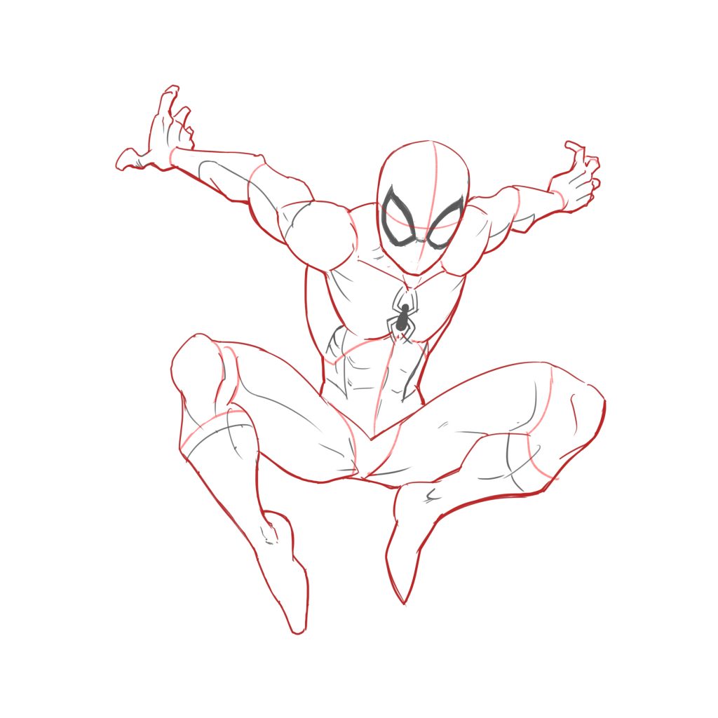 Spiderman Drawing Tutorial At Paintingvalley Com Explore