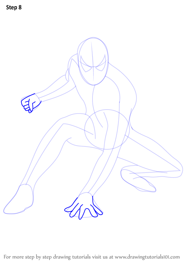 598x844 Learn How To Draw Spiderman - Spiderman Drawing Tutorial