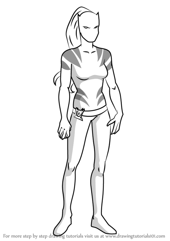 566x800 Learn How To Draw White Tiger From Ultimate Spider Man - Spiderman Drawing Tutorial