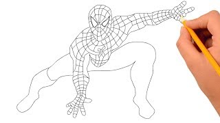 320x180 All Clip Of Spiderman Drawing Tutorial Easy - Spiderman Drawing Tutorial