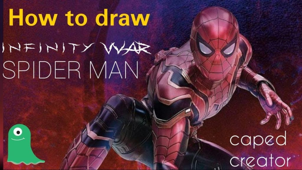 1024x576 How To Draw Infinity War Spiderman - Spiderman Drawing Video