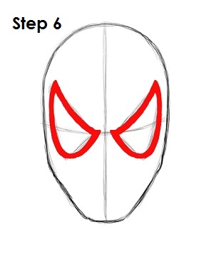300x388 How To Draw Spider Man - Spiderman Face Drawing