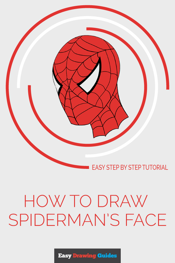 600x900 How To Draw Spiderman's Face Easy Drawing Guides - Spiderman Face Drawing