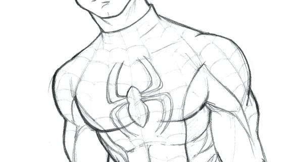 570x320 Spider Man Drawings Tom Spider Man Drawing - Spiderman Face Drawing
