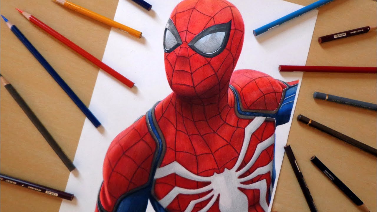 1280x720 Spider Man Drawings - Spiderman Face Drawing
