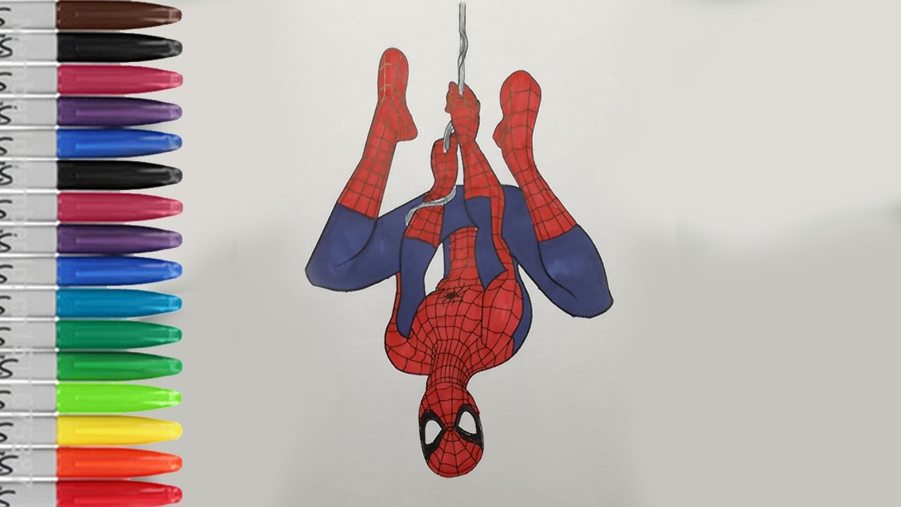 1280x720 spiderman upside down coloring pages ultimate spiderman fun pages ...