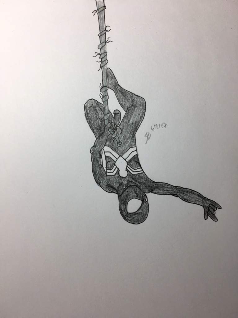 768x1024 upside down black suited spider man drawing amino - Spiderman Hanging Upside Down Drawing